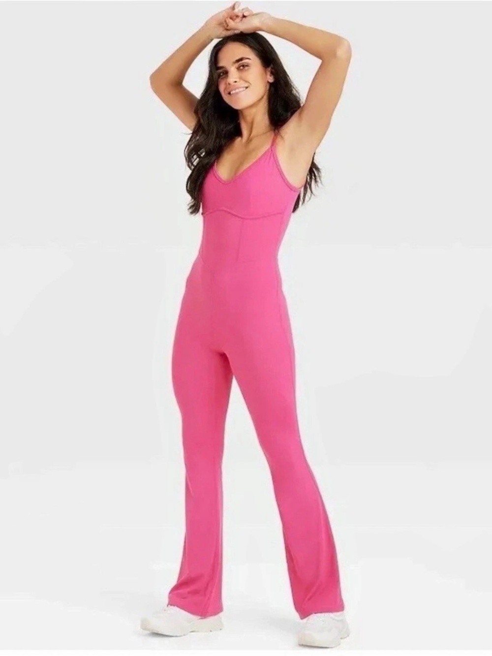 JoyLab Hot Pink Wide Leg Active Jumpsuit Size M Target